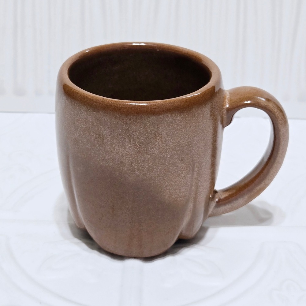 Frankoma Pottery Coffee Cup Brown Tan CG